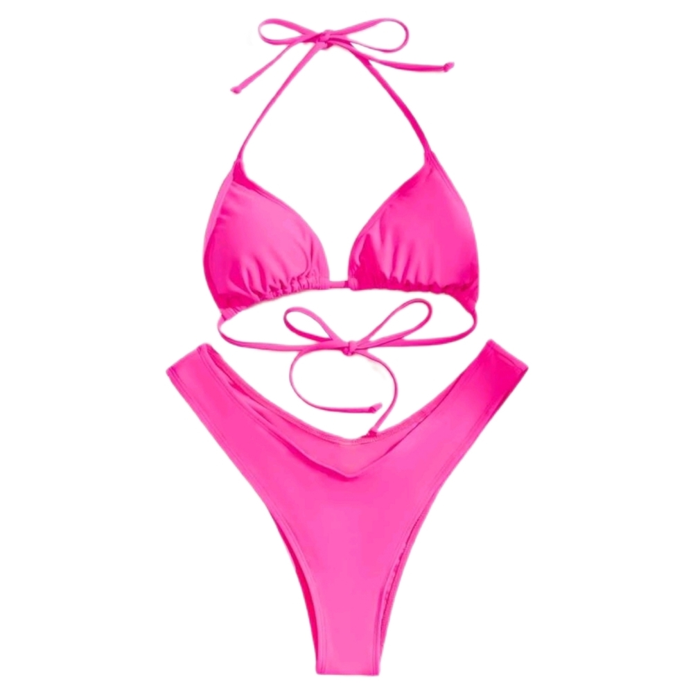SHEIN Hot Pink 2 Piece Bathing Suit
